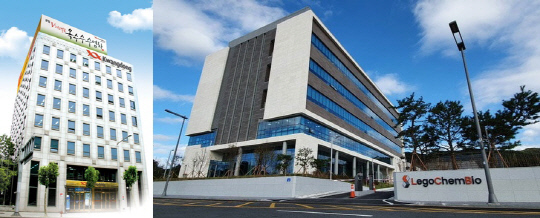 왼쪽부터 광동제약, 리가켐바이오사이언스 본사.